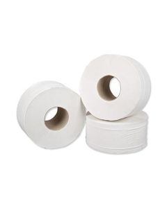 ValueX Mini Jumbo Toilet Roll 2 Ply 200m 76mm Core White (Pack 12) 1105224