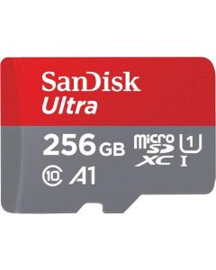 SanDisk 256GB Ultra Class 10 MicroSDXC Memory Card and Adapter