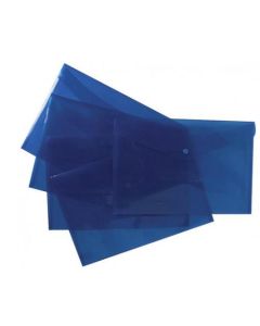 ValueX Popper Wallet Polypropylene A4+ Blue (Pack 5) - 301394x5