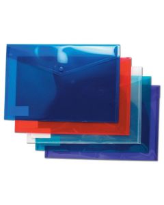 ValueX Popper Wallet Polypropylene A4+ Assorted Colours (Pack 25) - 300024