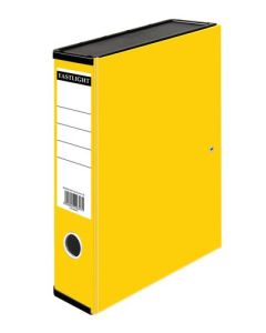 ValueX Box File Paper on Board Foolscap 70mm Capacity 75mm Spine Width Clip Closure Yellow - 31819DENT