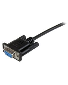 StarTech.com 2m Black DB9 RS232 Null Modem Cable