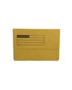 ValueX Document Wallet Manilla Foolscap Half Flap 250gsm Yellow (Pack 50) - 45919DENT