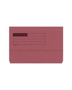 ValueX Document Wallet Manilla Foolscap Half Flap 285gsm Red (Pack 50) - 45118DENT