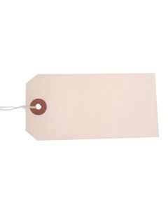 ValueX Reinforced Coloured Strung Tag 120x60mm White (Pack 1000) T257817