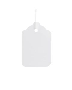ValueX Reinforced Coloured Strung Tag 48x32mm White (Pack 1000) T257845