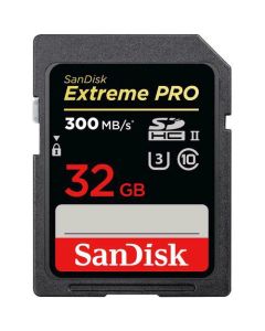 SanDisk Extreme Pro 32GB UHSII U3 Class 10 SDHC Flash Memory Card