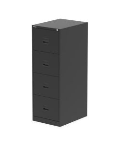 Qube by Bisley 4 Drawer Filing Cabinet Black BS0009