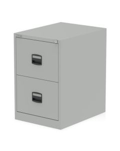 Qube by Bisley 2 Drawer Filing Cabinet Goose Grey BS0004