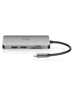 D Link 8in1 USB C Dock with HDMI Gigabit Ethernet Card Reader and Power Delivery