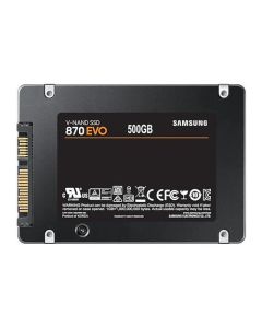 Samsung 870 EVO 2.5 Inch 500GB Serial ATA III VNAND Internal Solid State Drive Up to 560MBs Read Speed Up to 530MBs Write Speed