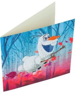 Crystal Art Floating Olaf 18x18cm Card