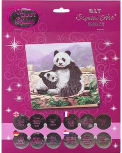 Crystal Art Panda 18 x 18cm Card CCK-A44