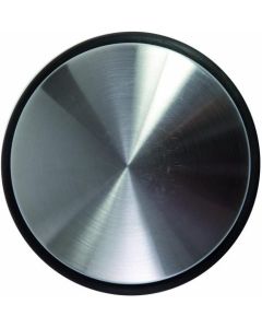 Alba 1Kg Weighted Door Wedge Steel/Elastomer 105 x 52 x 105mm Silver Grey/Black - DOORSTOP N