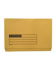 ValueX Document Wallet Full Flap Foolscap 270gsm Yellow (Pack 50) 45419DENT