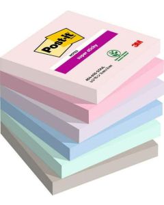 Post it Super Sticky Notes Soulful Colours 76x76mm 90 Sheets (Pack 6) 7100259204