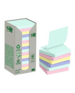 Post it Recycled Z Notes Nature Collection 76x76mm 100 Sheets (Pack 16) 7100259446