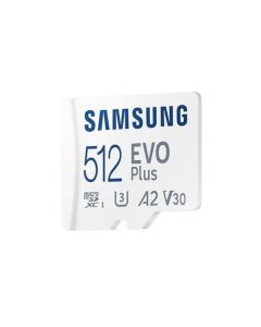 Samsung EVO Plus 512GB V30 A1 UHSI Class 10 MicroSDXC Memory Card and Adapter