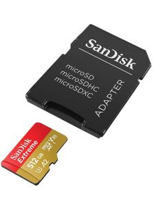 SanDisk 512GB Extreme Class 10 Memory Card and Adapter