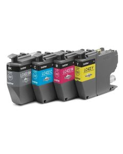 Brother Black Cyan Magenta Yellow Standard Capacity Ink Cartridge Multipack 4 x 550 pages (Pack 4) - LC422VAL