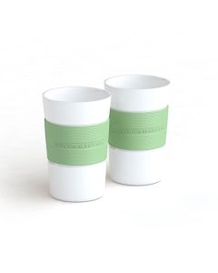 Moccamaster 2 Porcelain Coffee Mugs 200ml Pastel Green