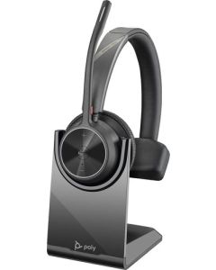 HP Poly Voyager 4310 UC USB-A Monaural Headset and BT700 USB-A Dongle with Charging Stand