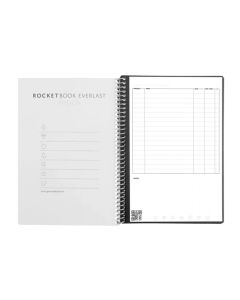 Rocketbook Fusion Executive A5 Reusable Smart Notebook 42 Multi-Format Style Pages Black 515902