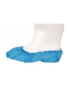 Disposable Overshoes 16 Inch (41cm) Polythene Blue (Pack 100) 0801609OP