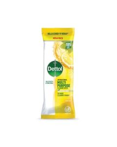 Dettol Antibacterial Multi Purpose Cleaning Wipes Citrus (Pack 105) - 3124900