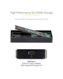 StarTech.com USB-C 10Gbps M.2 NVMe PCIe SSD Enclosure