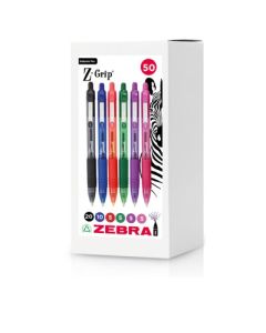 Zebra Z-Grip Smooth Ballpoint Pen 1.0mm Tip Assorted (Pack 50) - 02760