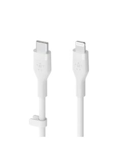Belkin BoostCharge 1m Silicon USB-C to Lightning Cable White