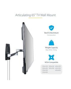 StarTech.com Articulating TV Wall Mount VESA Wall Mount supports 26 to 65 inch screens