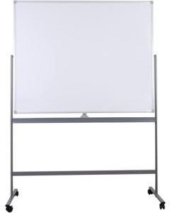 Twinco Mobile Double Sided Magnetic Floor Standing Whiteboard 1200x900mm White - TW5468