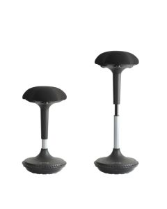 Unilux Swivel Moove Stool Height Adjustable Sit Stand Stool Black - 400110242