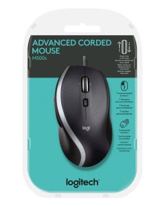Logitech M500s Advanced Corded 4000 DPI USB-A Optical 7 Button Mouse