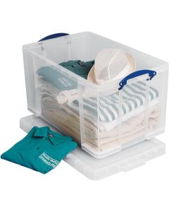 Really Useful Plastic Storage Box 84 Litre Clear - 84CCB