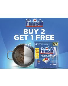 Finish Quantum All in One Dishwasher Tablets Lemon  Buy 2 Get One Free (Pack 100 x 3) - 3284032