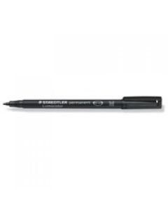 Staedtler Lumocolor OHP Pen Permanent Medium 0.8mm Line Black (Pack 10) - 317-9
