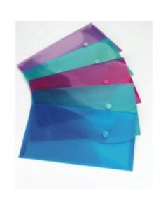 Rapesco Bright Popper Wallet Polypropylene A5 Assorted Colours (Pack 5) - 0689