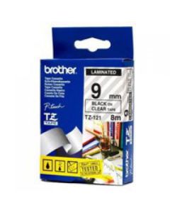 Brother Black On Clear Label Tape 9mm x 8m - TZE121