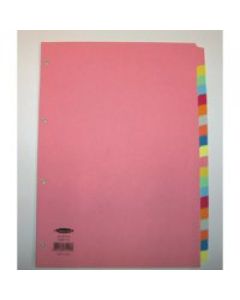 Concord Divider 20 Part A4 160gsm Board Pastel Assorted Colours - 74499/J44