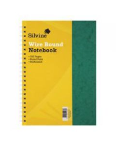 Silvine Luxpad A4 Wirebound Pressboard Cover Notebook Ruled 200 Pages Green (Pack 6) - SPA4