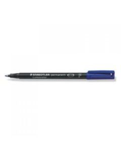 Staedtler Lumocolor OHP Pen Permanent Fine 0.6mm Line Blue (Pack 10) 318-3