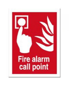 Seco Fire Fighting Rquipment Safety Sign Fire Alarm Call Point Self Adhesive Vinyl 150 x 200mm - FF073SAV-150X200