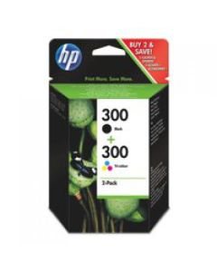 HP 300 Black Tri- Colour Standard Capacity Ink Cartridge Twinpack 4.5ml + 6.5ml (Pack 2) - CN637EE