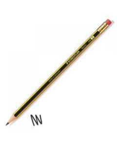 Staedtler Noris HB Pencil Rubber Tip Yellow/Black Barrel (Pack 12) - 122-HB