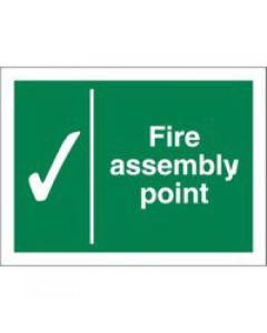 Seco Safe Procedure Safety Sign Fire Assembly Point Self Adhesive Vinyl 200 x 150mm - SP052SAV-150X200
