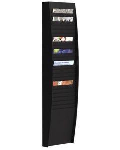 Fast Paper Document Control Panel/Literature Holder 1 x 25 Compartment A4 Black - FV12501