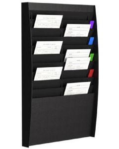 Fast Paper Document Control Panel/Literature Holder 2 x 10 Compartment A4 Black - FV21001